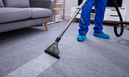 Team of cleaners disinfecting office space in Toronto.